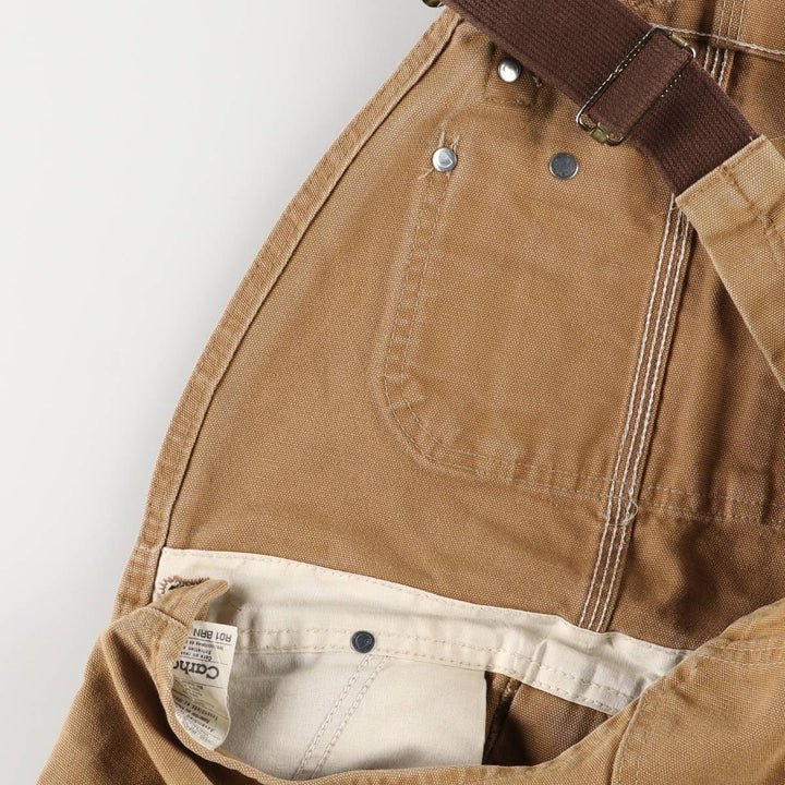 Carhartt Double Knee Duck Overalls, Men's, Size W33 cotton brown type Vintage Second Hand