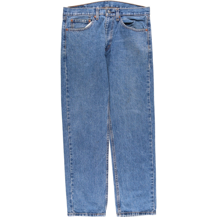 Levi's 505 tapered denim pants for men, equivalent to w35 unclear blue type Vintage Second Hand