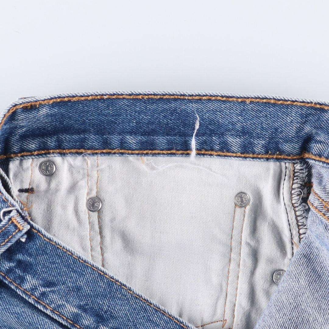 Levi's 505 tapered denim pants for men, equivalent to w35 unclear blue type Vintage Second Hand