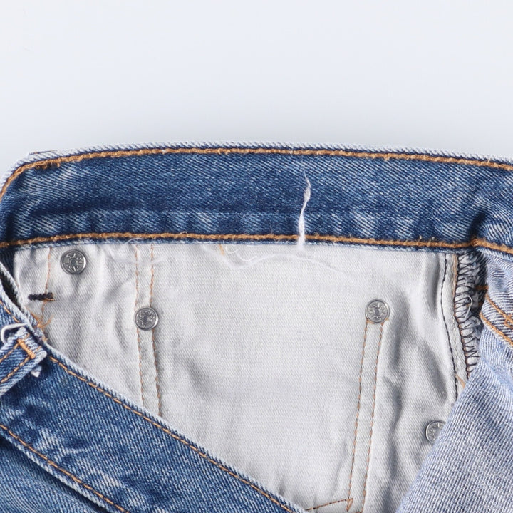 Levi's 505 tapered denim pants for men, equivalent to w35 unclear blue type Vintage Second Hand