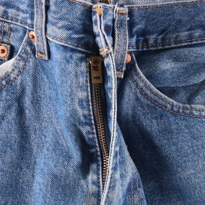 Levi's 505 tapered denim pants for men, equivalent to w35 unclear blue type Vintage Second Hand