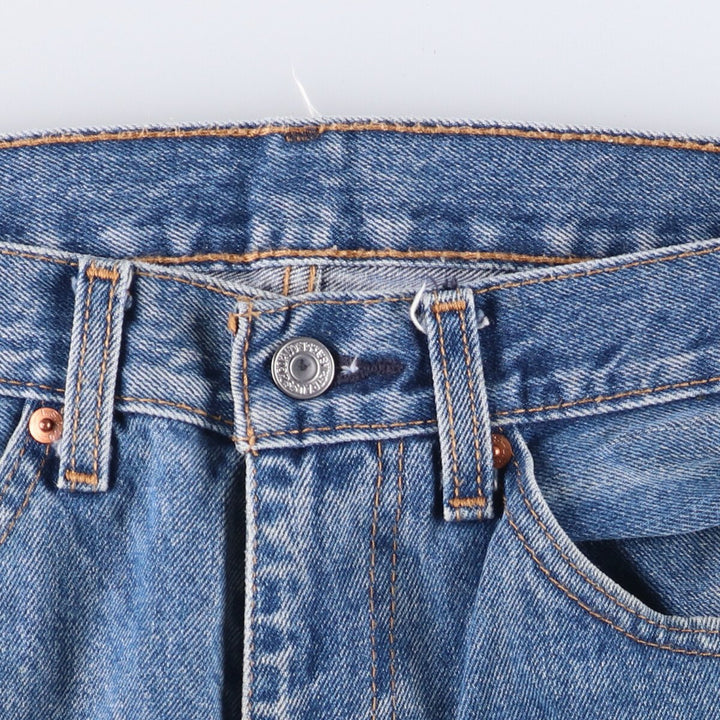 Levi's 505 tapered denim pants for men, equivalent to w35 unclear blue type Vintage Second Hand