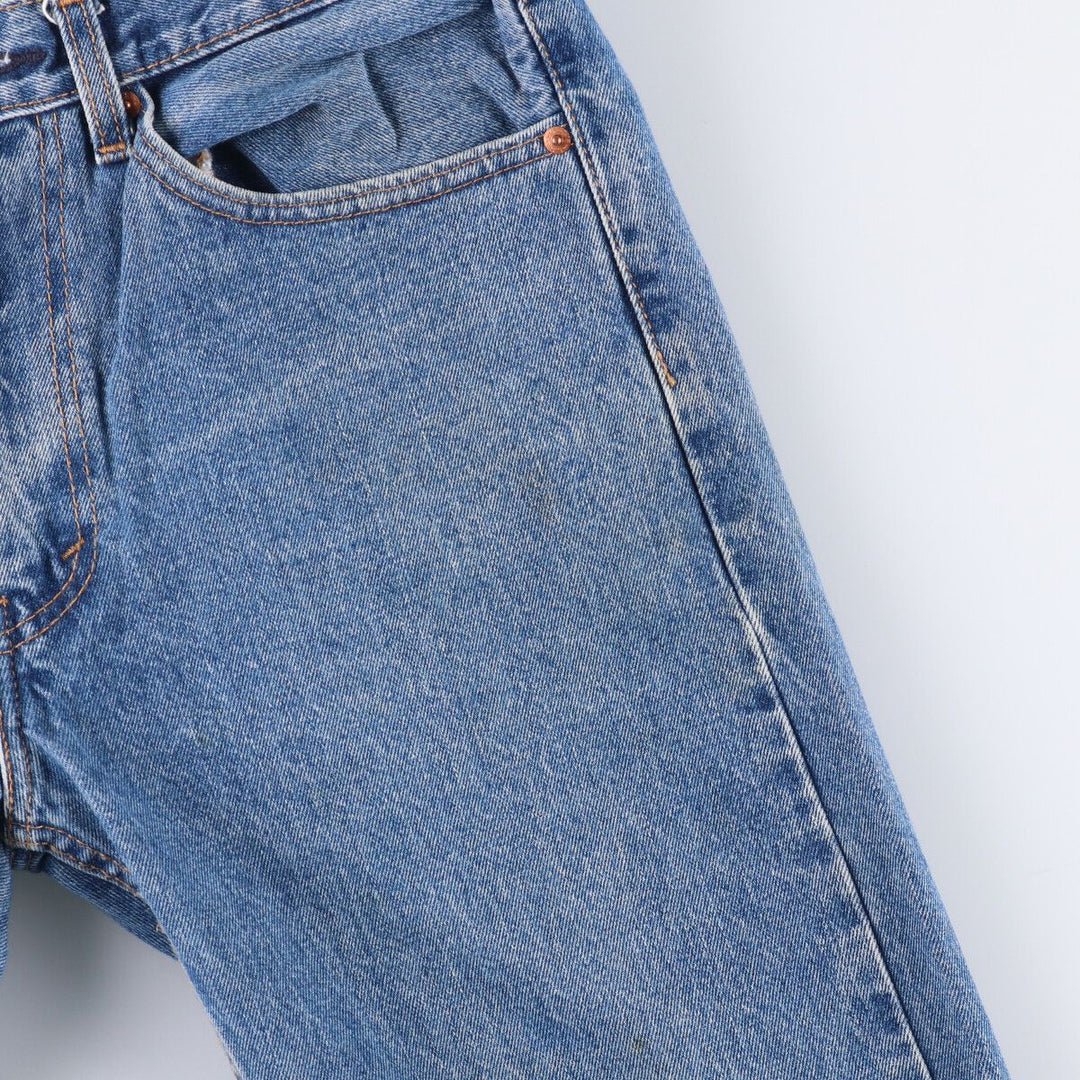 Levi's 505 tapered denim pants for men, equivalent to w35 unclear blue type Vintage Second Hand