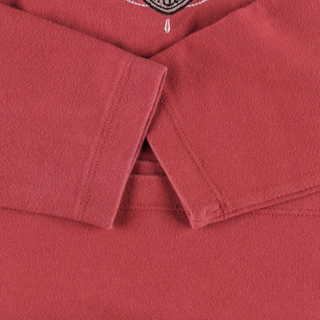Harley-Davidson Motorcycle Long Sleeve T-Shirt, Made in USA, Women's Size L cotton burgundy type Vintage Second Hand