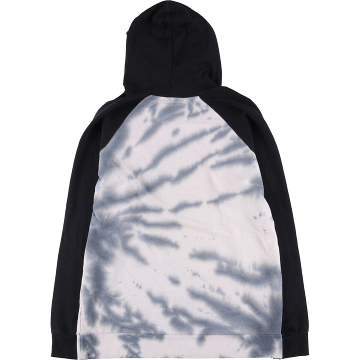 GUNS N' ROSES Tie-Dye Pattern Hooded Long Sleeve T-Shirt, Made in USA, Men's XL cotton black type Vintage Second Hand