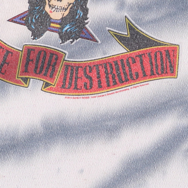 GUNS N' ROSES Tie-Dye Pattern Hooded Long Sleeve T-Shirt, Made in USA, Men's XL cotton black type Vintage Second Hand