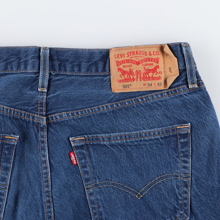 Levi's 501 Euro Model Straight Denim Pants, Men's, Size W37 cotton blue type Vintage Second Hand