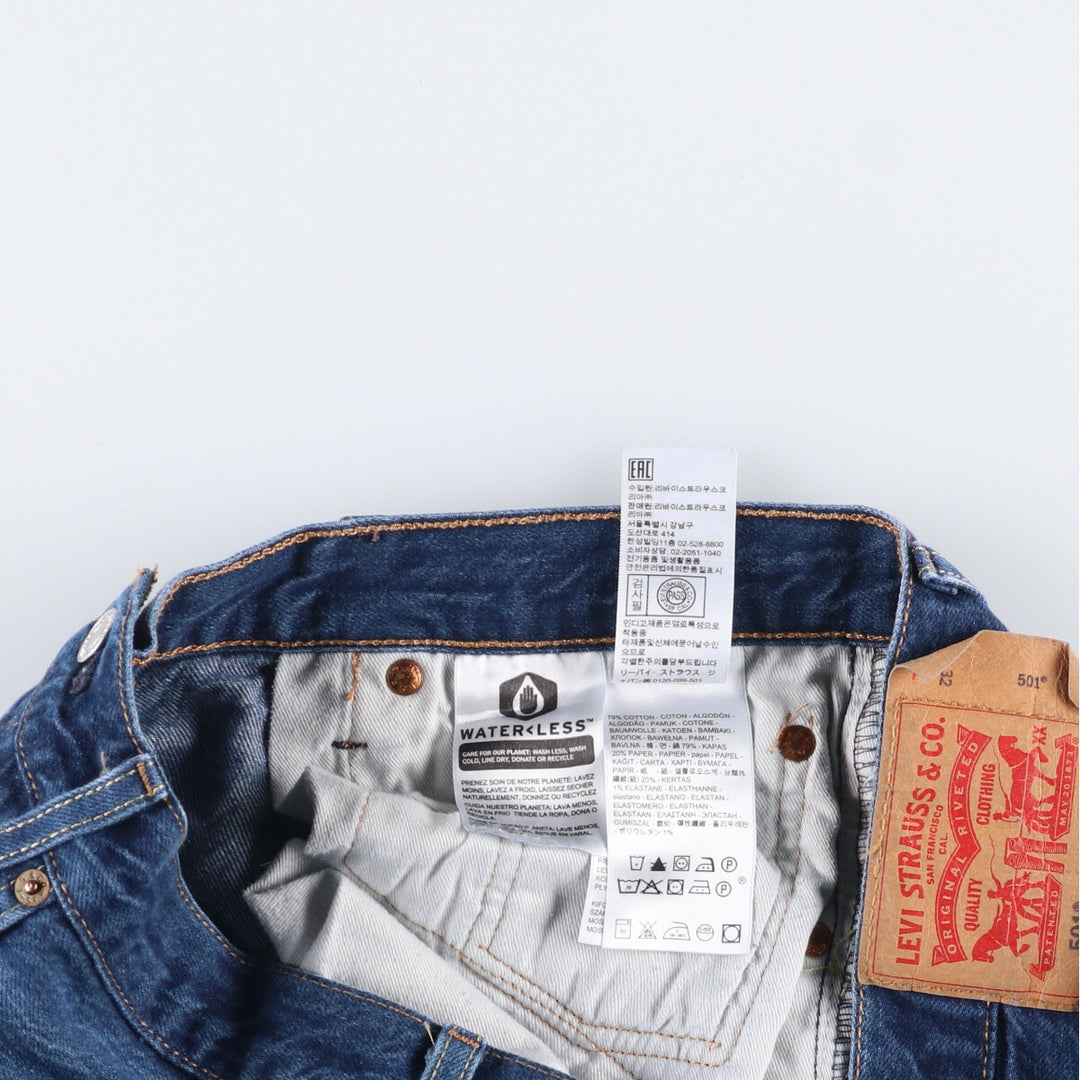 Levi's 501 Euro Model Straight Denim Pants, Men's, Size W37 cotton blue type Vintage Second Hand