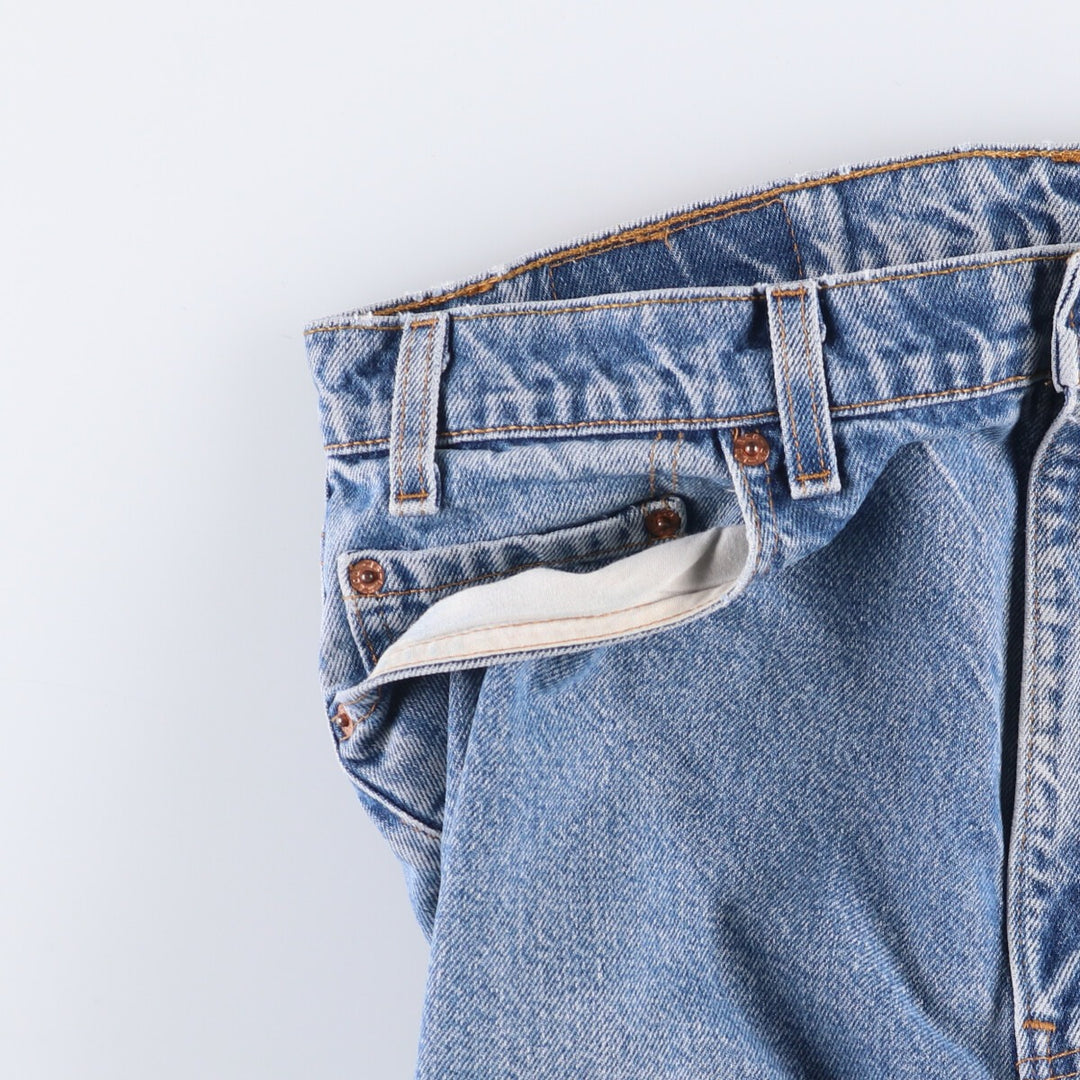 90'S Levi's 505 REGULAR FIT STRAIGHT LEG Tapered Denim Pants Made in USA Men's W36 Vintage cotton blue type Vintage Second Hand
