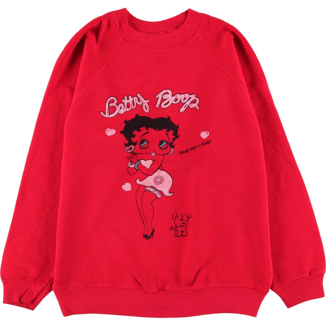Vintage 1980'S Hanes Blue Tag Betty Boop character sweatshirt, size S, women's cotton red type Vintage Second Hand