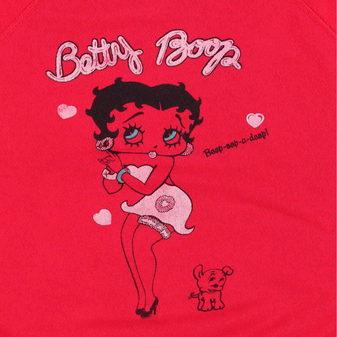 Vintage 1980'S Hanes Blue Tag Betty Boop character sweatshirt, size S, women's cotton red type Vintage Second Hand