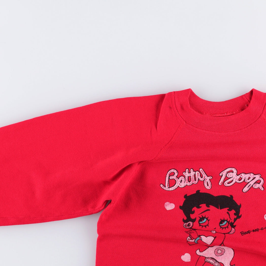 Vintage 1980'S Hanes Blue Tag Betty Boop character sweatshirt, size S, women's cotton red type Vintage Second Hand