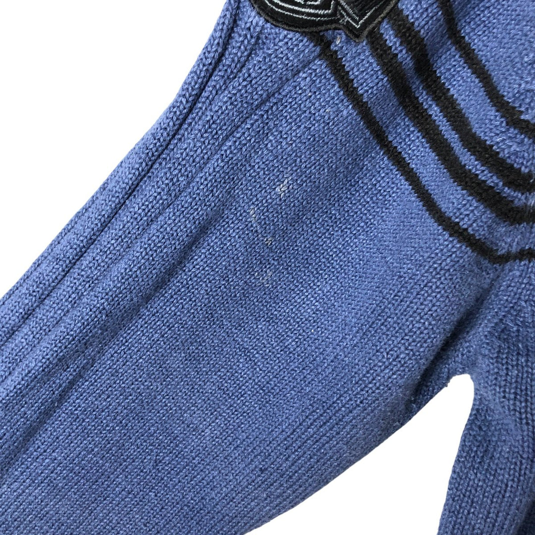 Harley-Davidson Ramie x Cotton Knit Sweater, Women's Size Medium Lamy blue type Vintage Second Hand