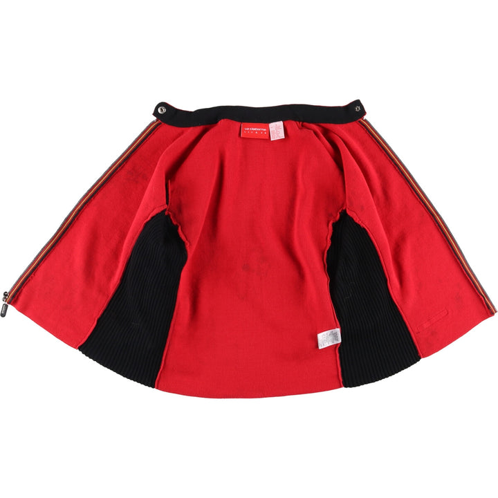 Liz Claiborne LIZ AND CO Full-Zip Knit Sweater, Women's Size Small cotton red type Vintage Second Hand