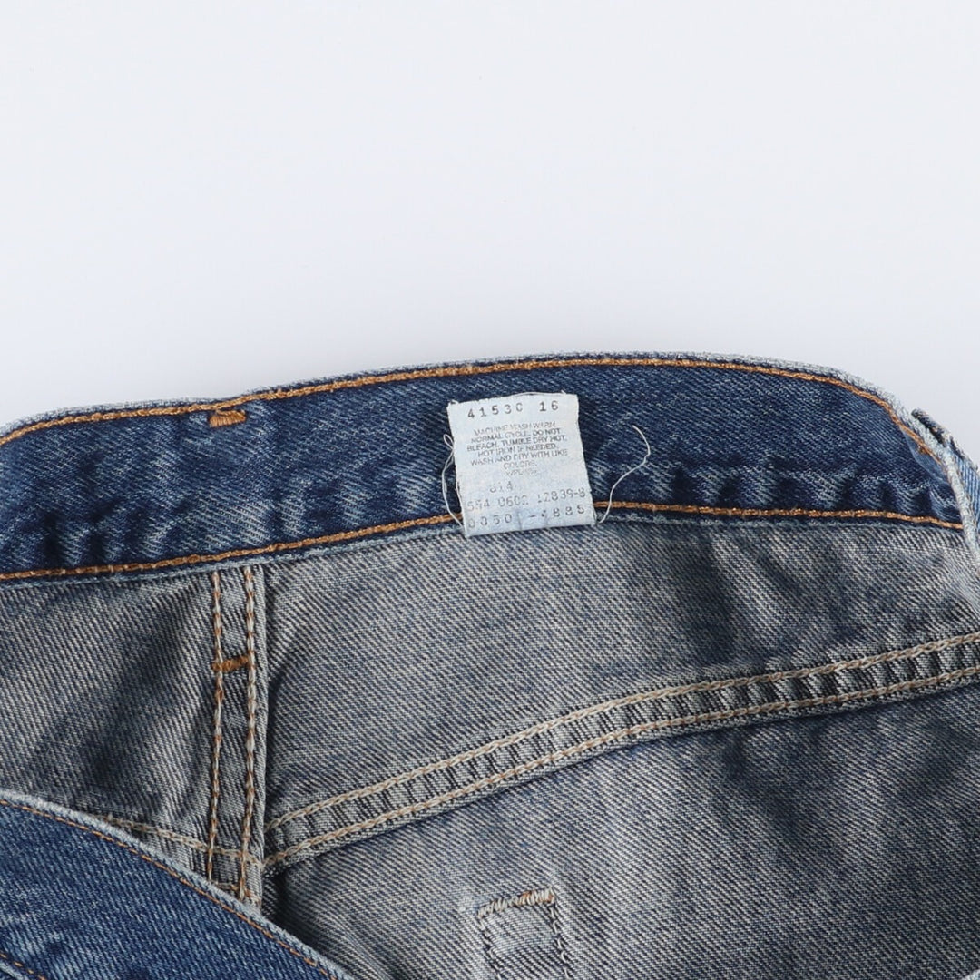 00'S Levi's 505 REGULAR FIT STRAIGHT LEG tapered denim pants made in USA, men's size w34 cotton blue type Vintage Second Hand