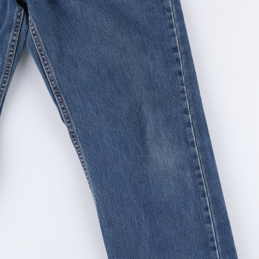 00'S Levi's 505 REGULAR FIT STRAIGHT LEG tapered denim pants made in USA, men's size w34 cotton blue type Vintage Second Hand