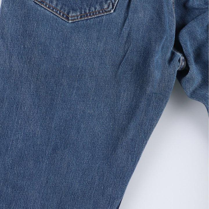 00'S Levi's 505 REGULAR FIT STRAIGHT LEG tapered denim pants made in USA, men's size w34 cotton blue type Vintage Second Hand