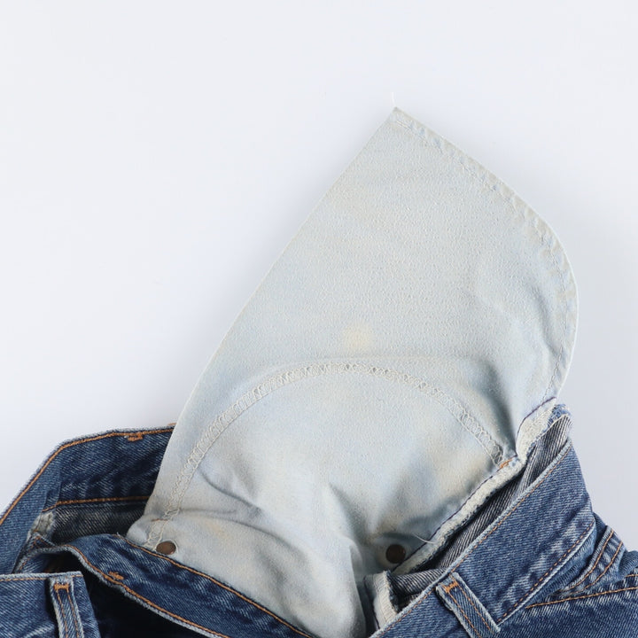 00'S Levi's 505 REGULAR FIT STRAIGHT LEG tapered denim pants made in USA, men's size w34 cotton blue type Vintage Second Hand