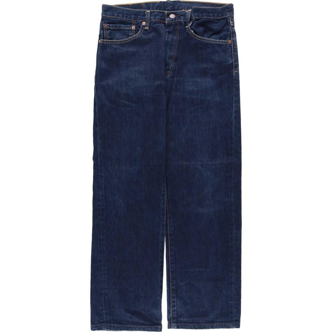 Levi's 505 tapered denim pants for men, size W34 cotton blue type Vintage Second Hand