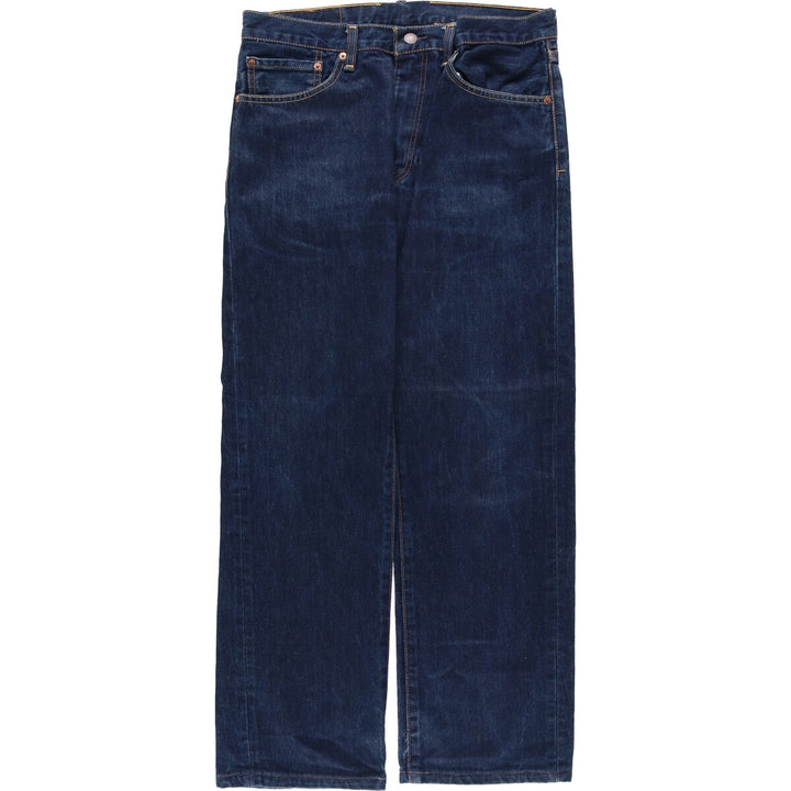 Levi's 505 tapered denim pants for men, size W34 cotton blue type Vintage Second Hand