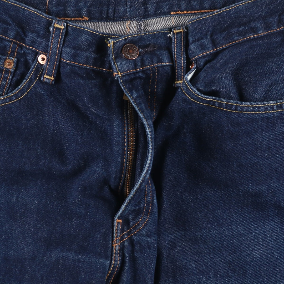 Levi's 505 tapered denim pants for men, size W34 cotton blue type Vintage Second Hand
