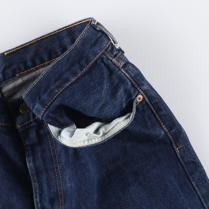 Levi's 505 tapered denim pants for men, size W34 cotton blue type Vintage Second Hand
