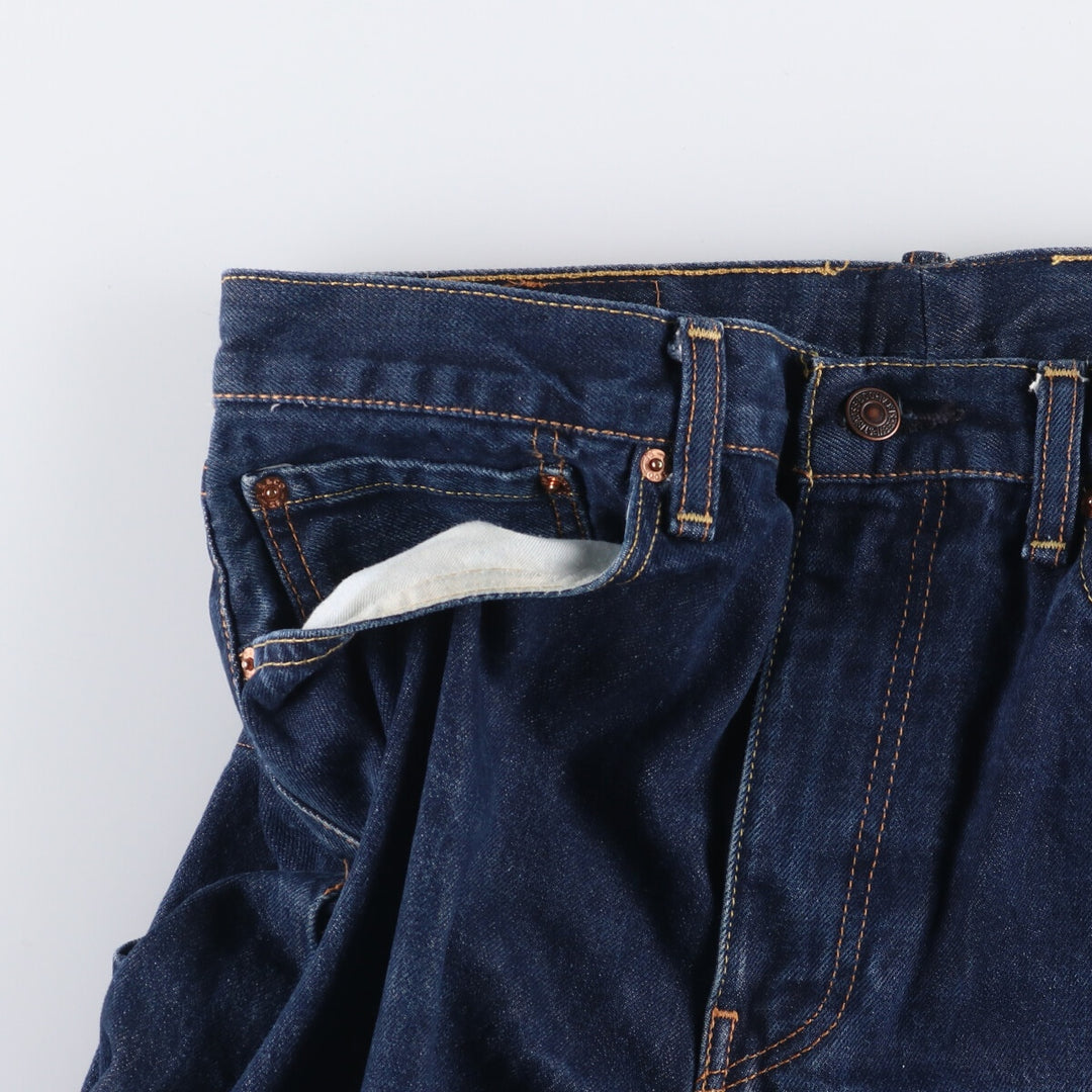 Levi's 505 tapered denim pants for men, size W34 cotton blue type Vintage Second Hand