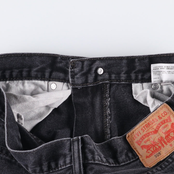 Levi's 505 Black Denim Tapered Denim Pants for Men, W34 equivalent cotton black type Vintage Second Hand
