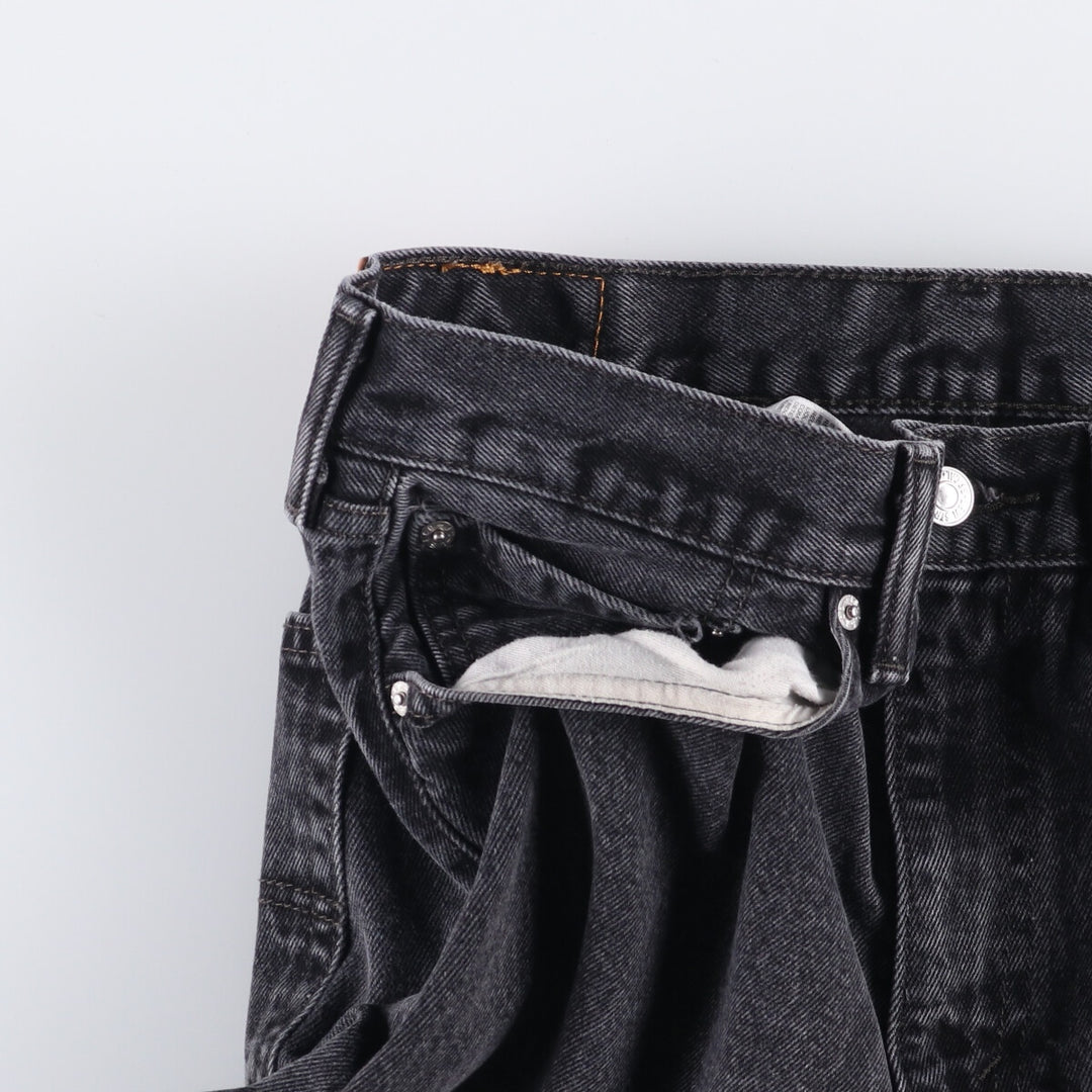 Levi's 505 Black Denim Tapered Denim Pants for Men, W34 equivalent cotton black type Vintage Second Hand