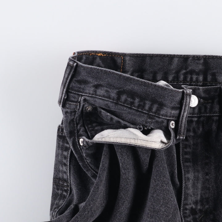 Levi's 505 Black Denim Tapered Denim Pants for Men, W34 equivalent cotton black type Vintage Second Hand