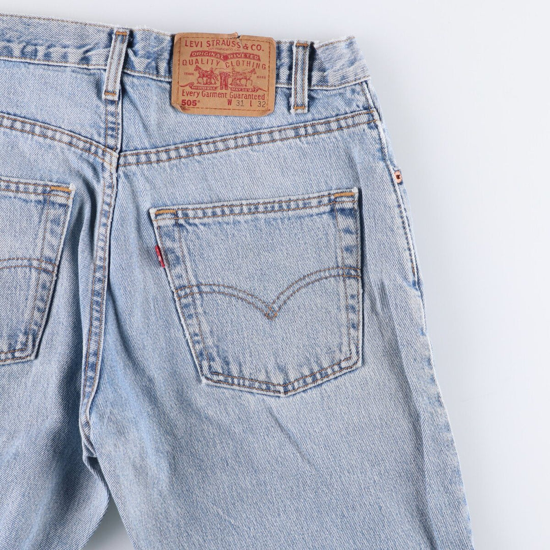 2000'S Levi's 505 Regular Fit Straight Leg Tapered Denim Pants, Made in Canada, Men's Size W32 cotton blue type Vintage Second Hand
