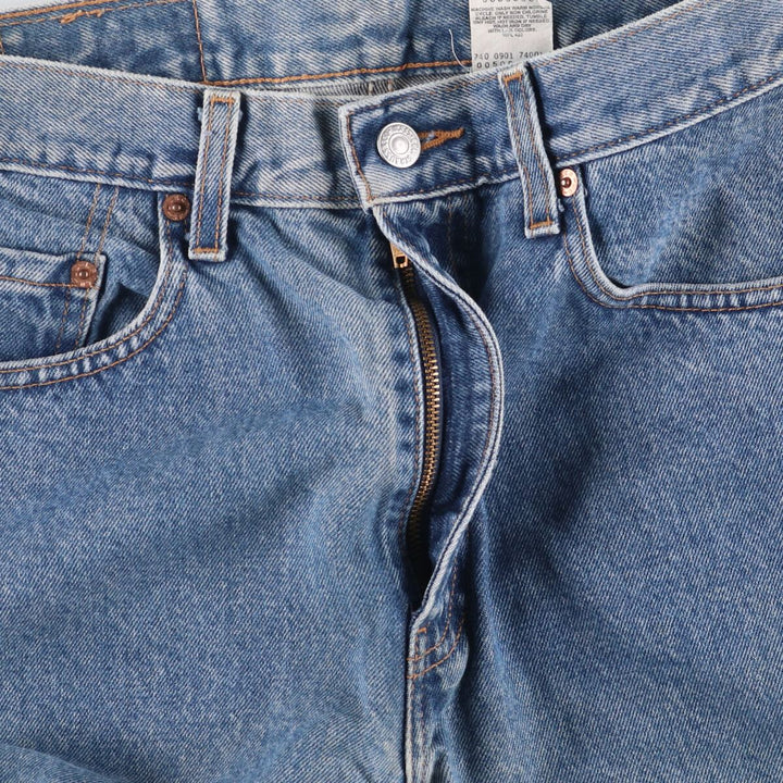 00'S Levi's 505 REGULAR FIT STRAIGHT LEG tapered denim pants for men, size w32 cotton blue type Vintage Second Hand