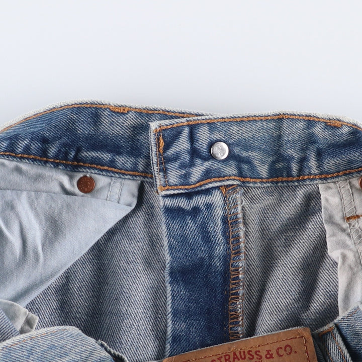 00'S Levi's 505 REGULAR FIT STRAIGHT LEG tapered denim pants for men, size w32 cotton blue type Vintage Second Hand