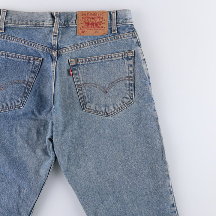 00'S Levi's 505 REGULAR FIT STRAIGHT LEG tapered denim pants for men, size w32 cotton blue type Vintage Second Hand
