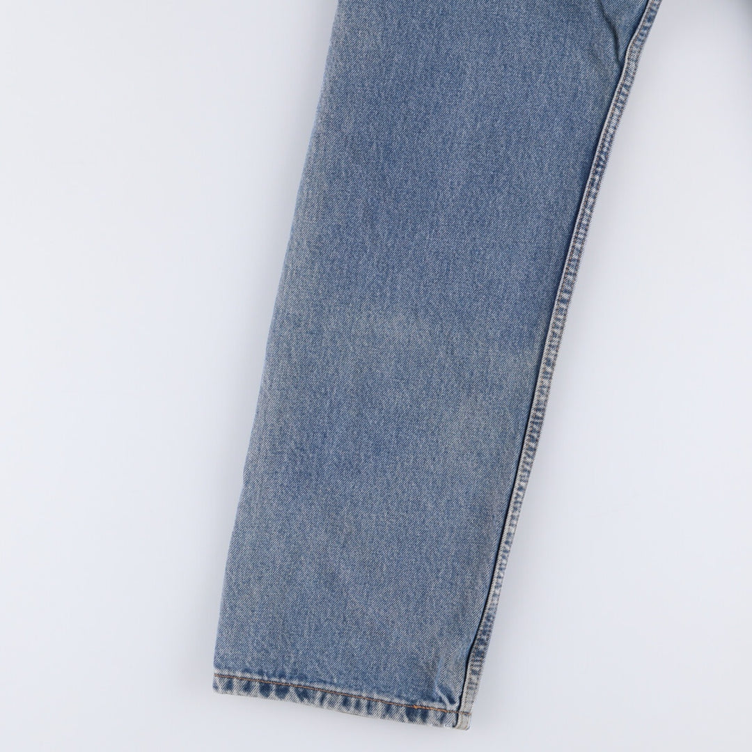 00'S Levi's 505 REGULAR FIT STRAIGHT LEG tapered denim pants for men, size w32 cotton blue type Vintage Second Hand