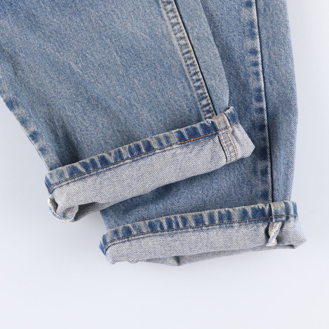 00'S Levi's 505 REGULAR FIT STRAIGHT LEG tapered denim pants for men, size w32 cotton blue type Vintage Second Hand