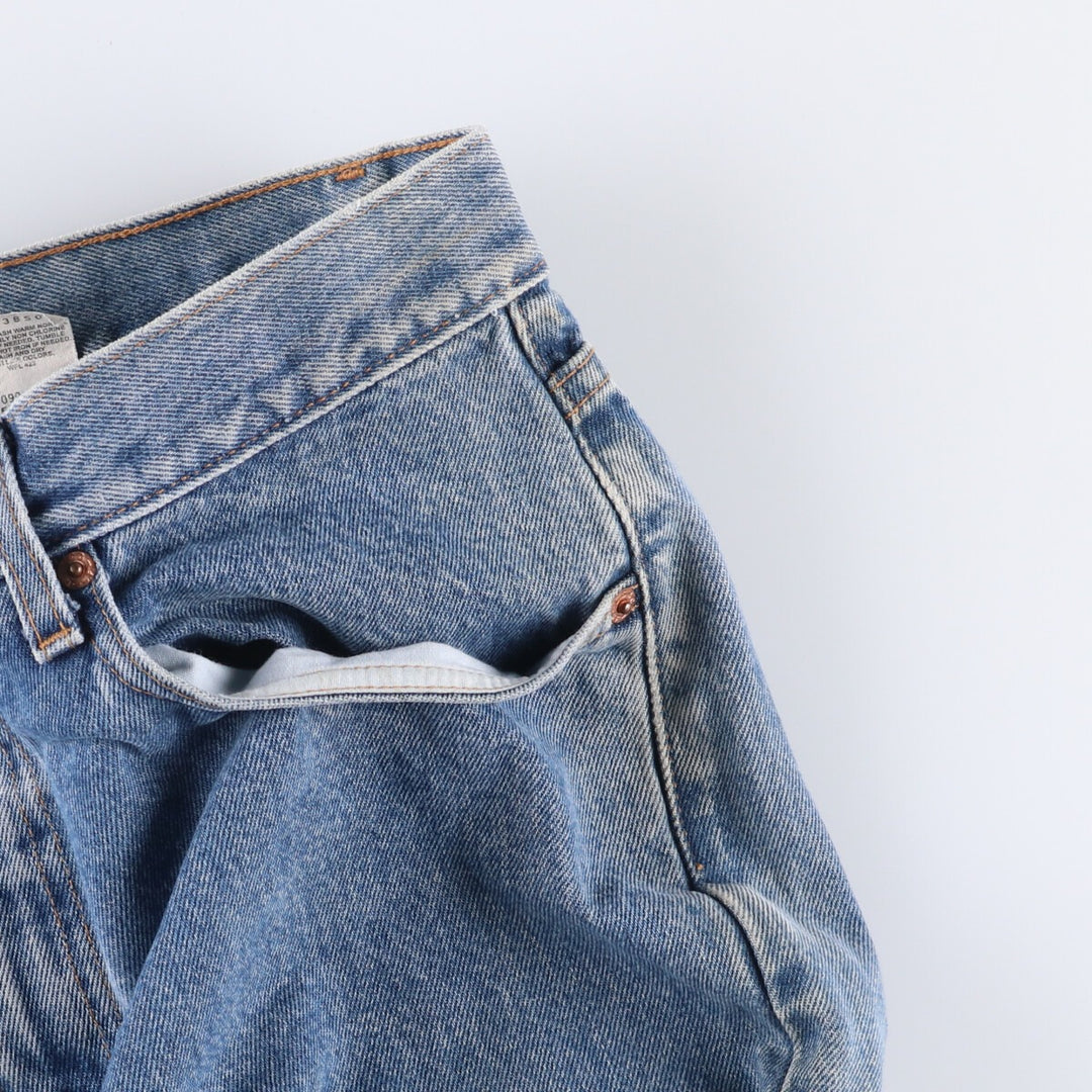 00'S Levi's 505 REGULAR FIT STRAIGHT LEG tapered denim pants for men, size w32 cotton blue type Vintage Second Hand