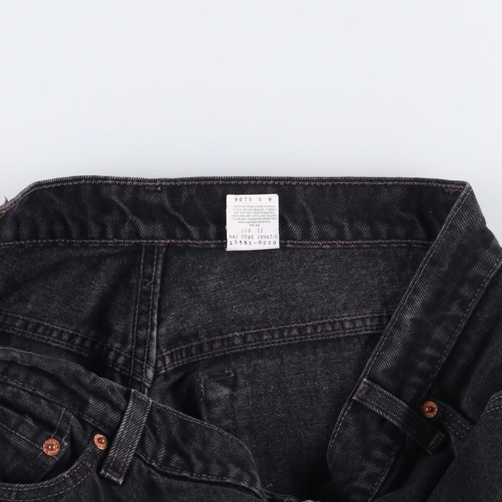 90'S Levi's 550 Relaxed Fit Tapered Leg Black Denim Pants, Women's XXL (W34) cotton black type Vintage Second Hand