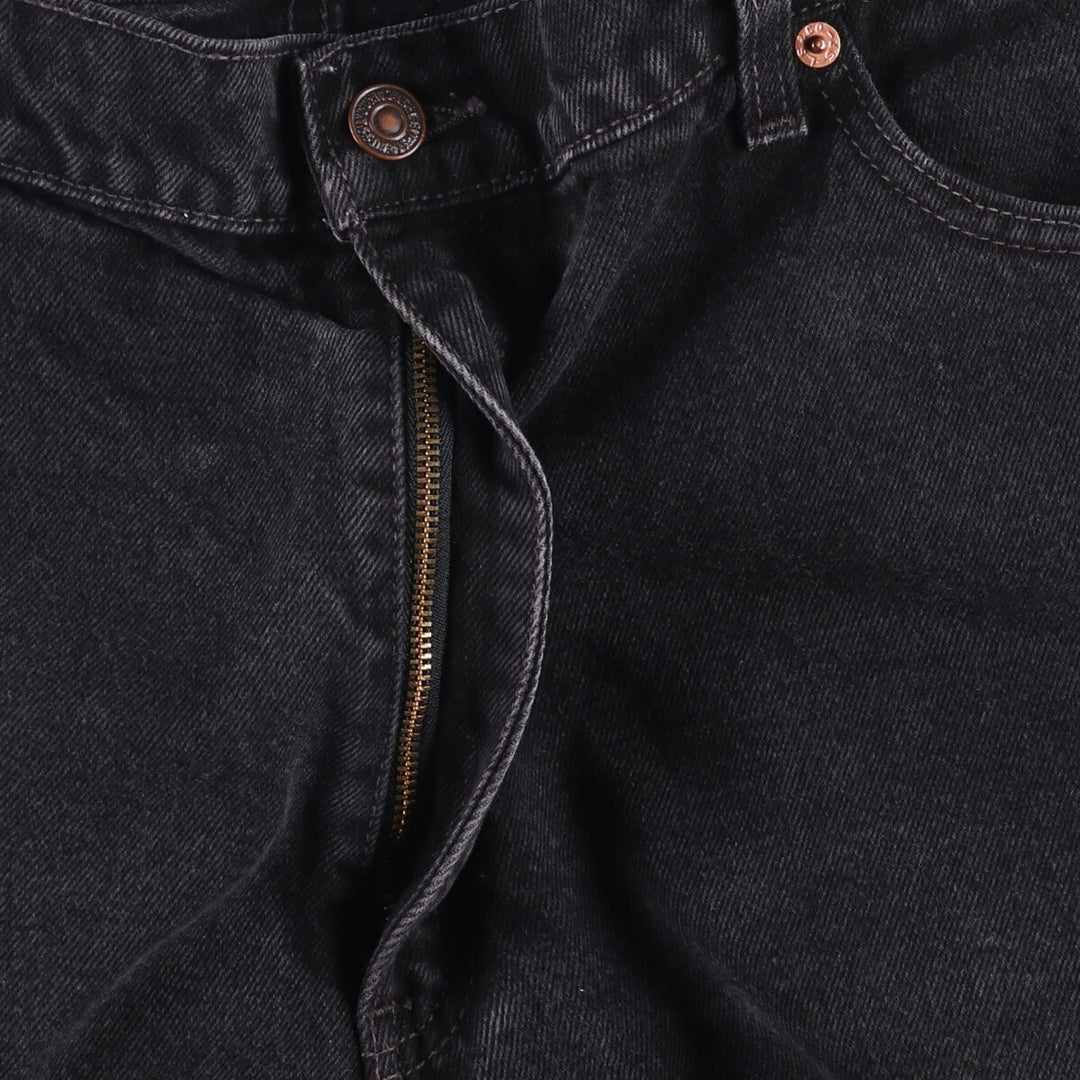 90'S Levi's 550 Relaxed Fit Tapered Leg Black Denim Pants, Women's XXL (W34) cotton black type Vintage Second Hand
