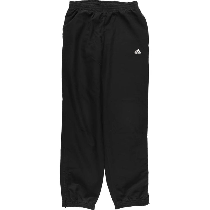 Adidas warm-up pants, nylon pants, crinkle pants, women's size S polyester black type Vintage Second Hand