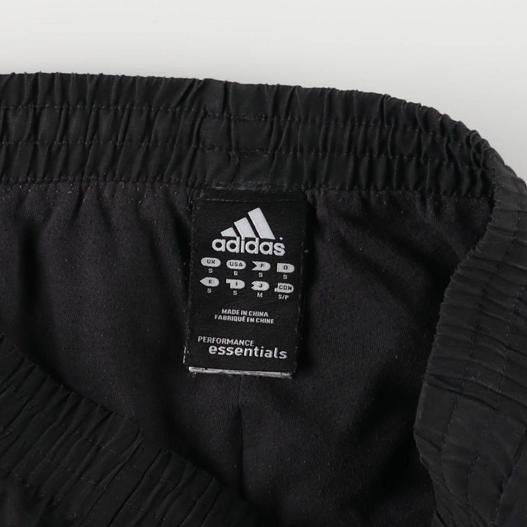 Adidas warm-up pants, nylon pants, crinkle pants, women's size S polyester black type Vintage Second Hand