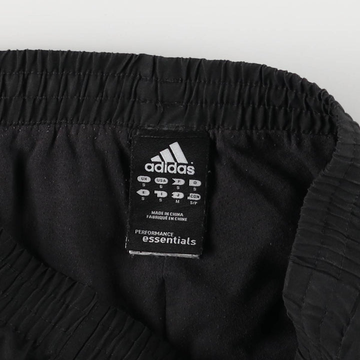 Adidas warm-up pants, nylon pants, crinkle pants, women's size S polyester black type Vintage Second Hand