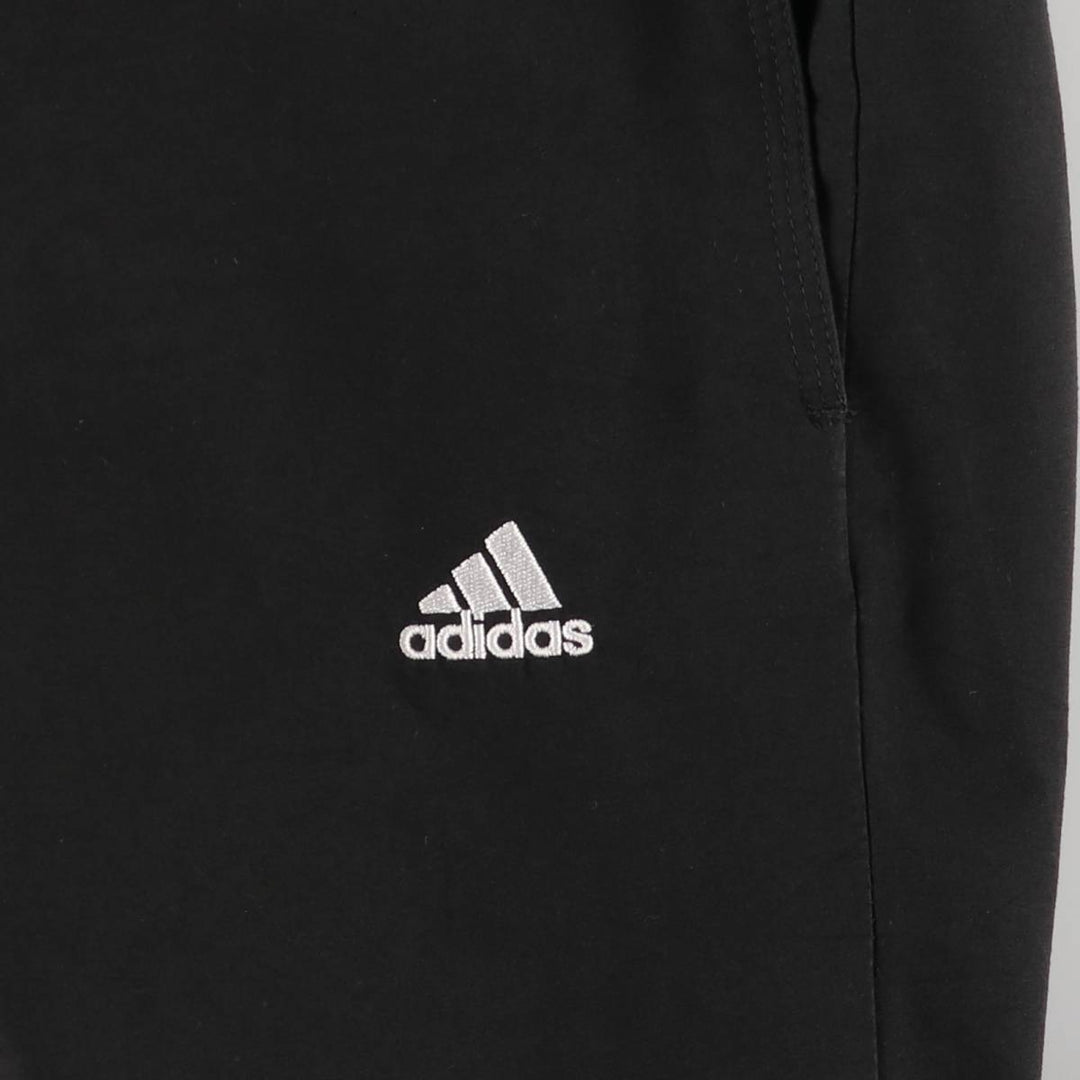 Adidas warm-up pants, nylon pants, crinkle pants, women's size S polyester black type Vintage Second Hand