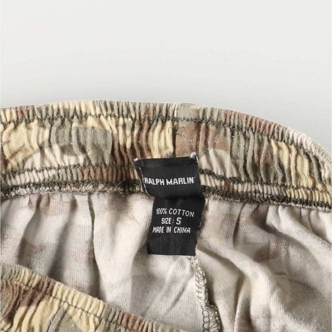 Harley-Davidson Camouflage Pattern Sweatpants, Women's Size Small cotton Khaki type Vintage Second Hand