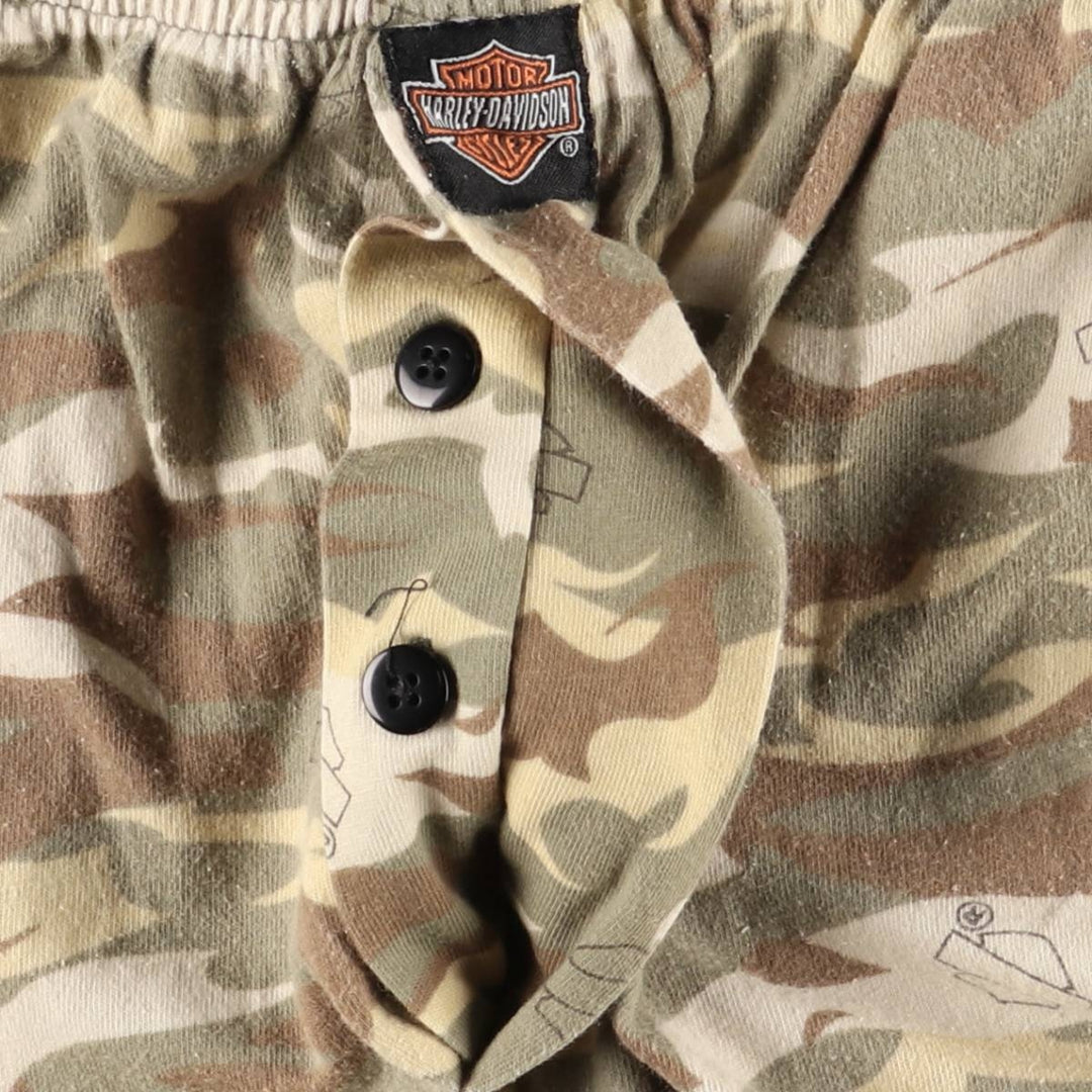 Harley-Davidson Camouflage Pattern Sweatpants, Women's Size Small cotton Khaki type Vintage Second Hand