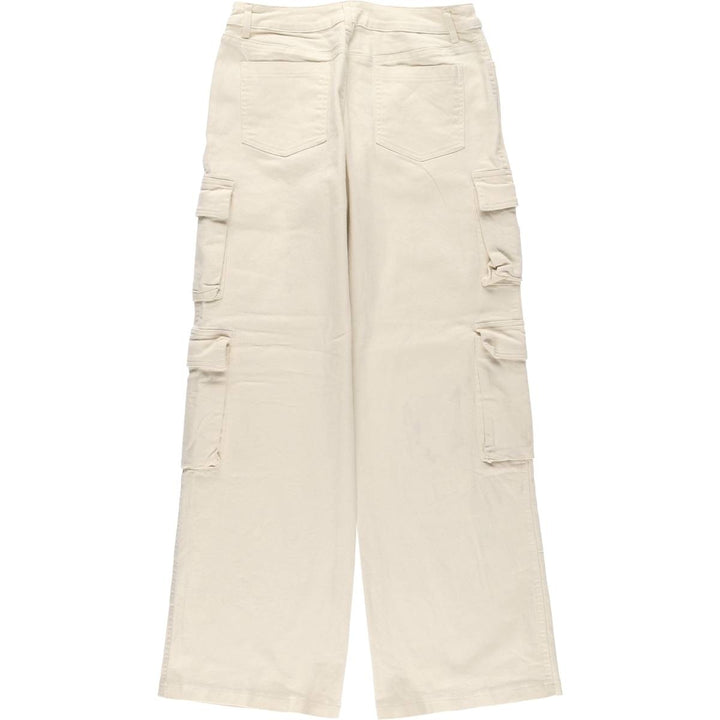 KLESIS Cargo Pants, Women's Size M cotton ivory Vintage Second Hand