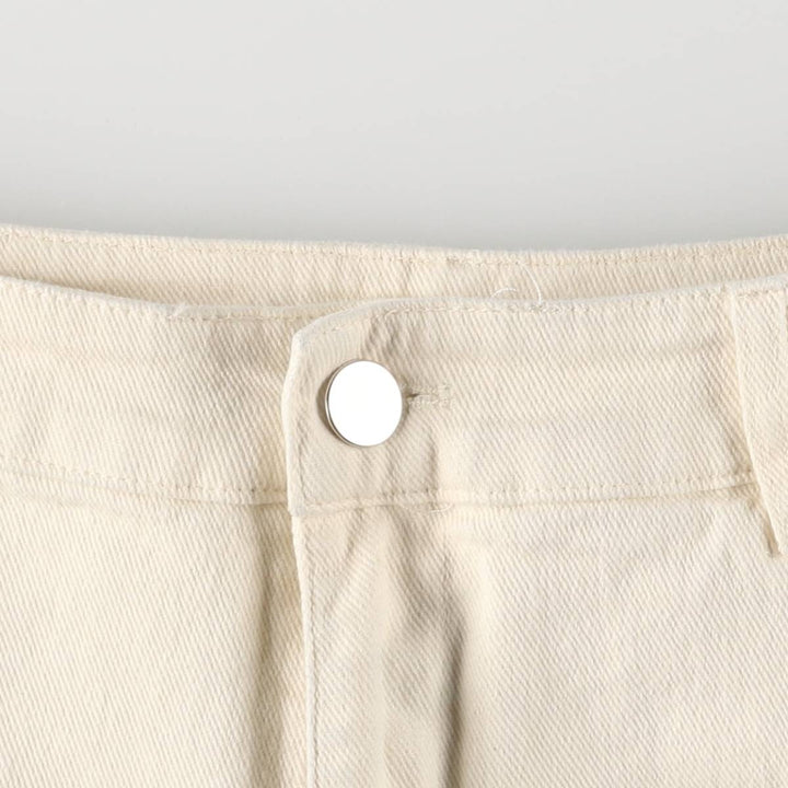 KLESIS Cargo Pants, Women's Size M cotton ivory Vintage Second Hand