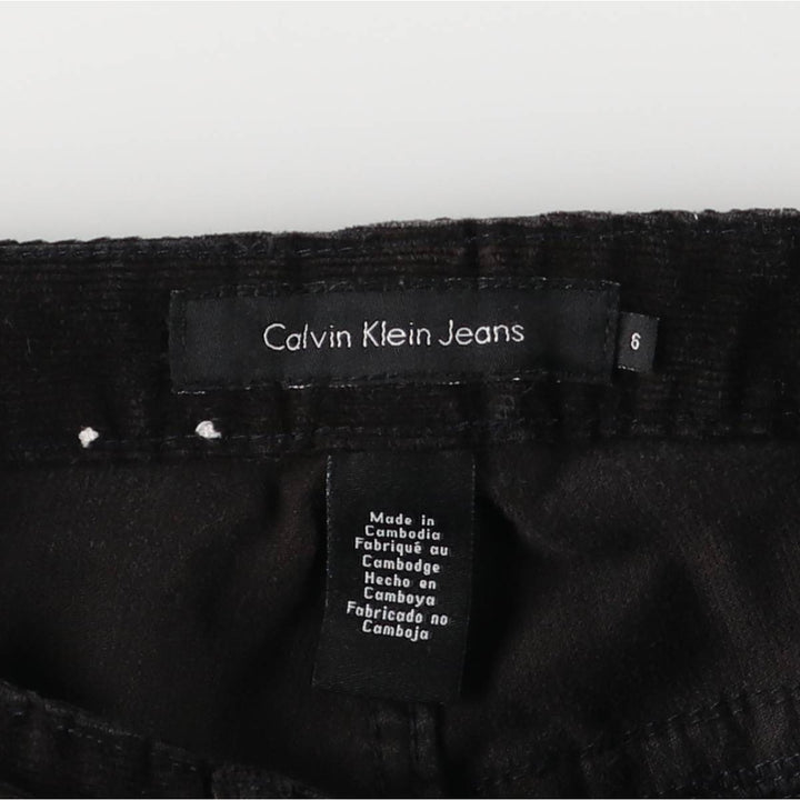 Calvin Klein Jeans Bootcut Corduroy Pants, Women's Size L (W30) cotton black type Vintage Second Hand