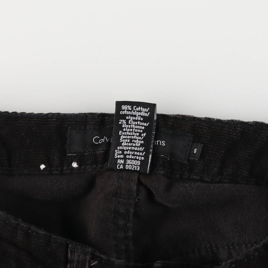 Calvin Klein Jeans Bootcut Corduroy Pants, Women's Size L (W30) cotton black type Vintage Second Hand