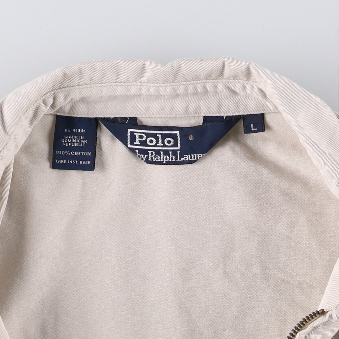 Ralph Lauren POLO by Ralph Lauren Swing Top Sports Jacket Men's L size cotton ivory Vintage Second Hand
